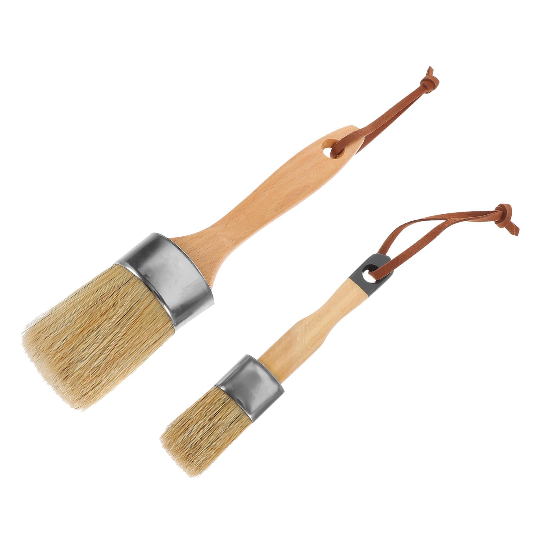 LIFKOME 2 Stück Teiliges Malerpinsel mit Holzgriff Weiche Strapazierfähige Borsten für Möbeldekoration und Wandfarbe Komfortabler Griff für Langes Arbeiten Vielseitig für DIY projekte