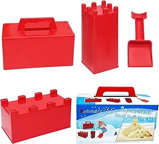 Benefine Snow Fort Building Block,Snow Brick Maker, Sand Castle Mold,Beach and Snow Toy Brick Form for Kids,Outdoor Winter and Summer Fun Toys（4PCS）