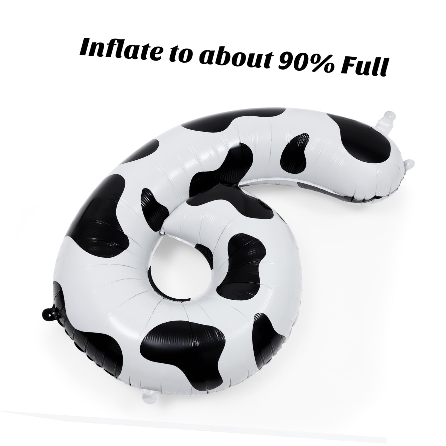 ibasenice Palloncini 10 Numero Mucca 40 Pollici e in Pellicola di Alluminio Riutilizzabili Facili da Gonfiare Decorazioni Compleanno e Feste a Tema