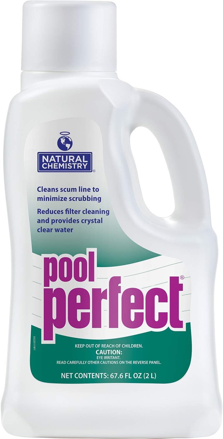 Natural Chemistry Pool Perfect, 3-Liter, Reduce Scum Lines and Filters Cleanings, Ensures Crystal Clear Water, Compatible with All Sanitizing Systems