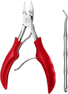 fengny 2 unidades Kit de ferramentas para unhas encravadas em aço inoxidável Alicate para cutículas de unhas encravadas Alicate para unhas tesoura para unhas encravadas