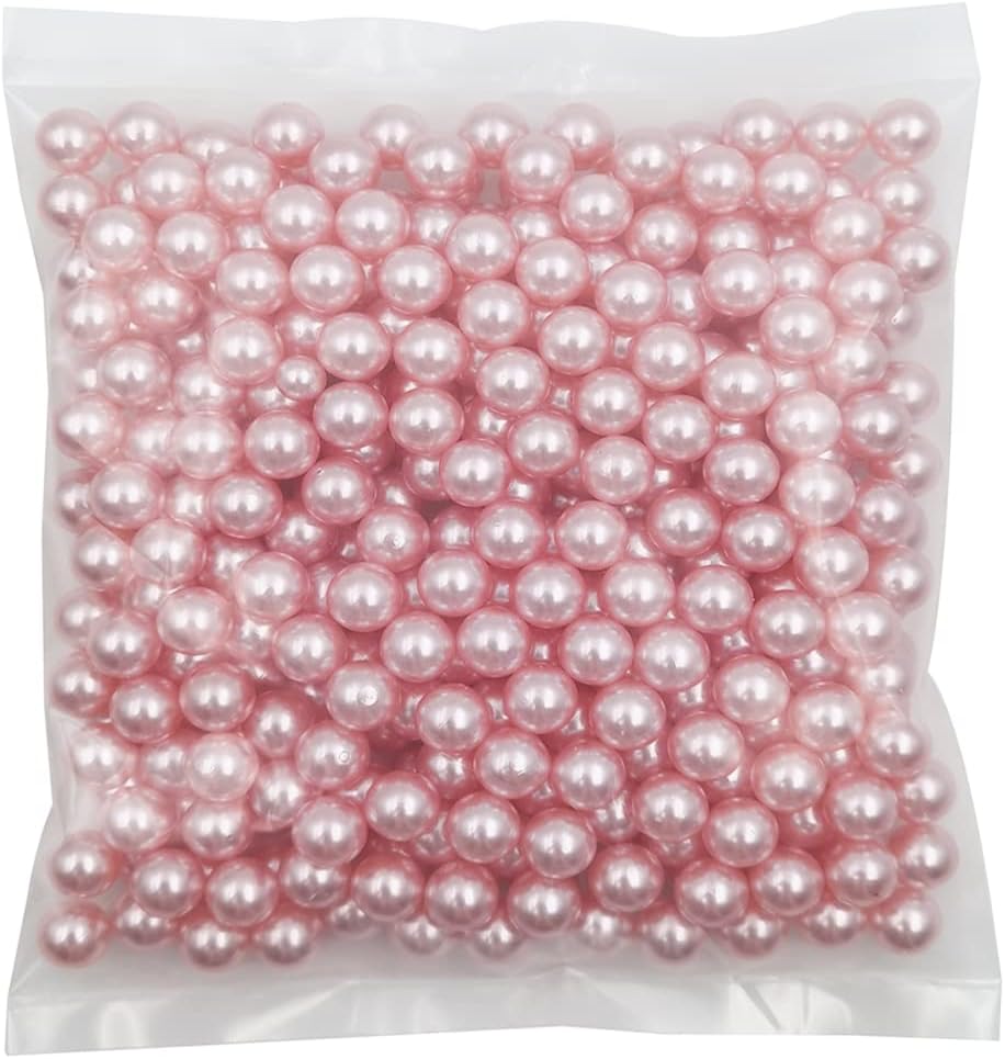 366-Piece Vase Filler Beads Set - Faux Pearls & Diamonds, No Hole, For Centerpieces & Wedding Decor
