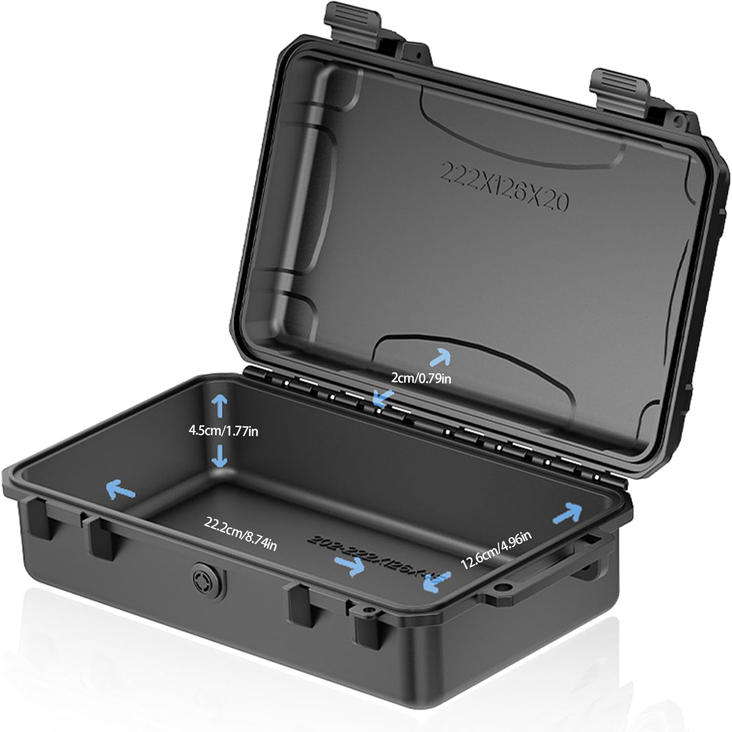 Shockproof ABS Storage Case with Ergonomic Handle Portable Suitcase Parts Box for Tool Organization Shockproof ABS Case