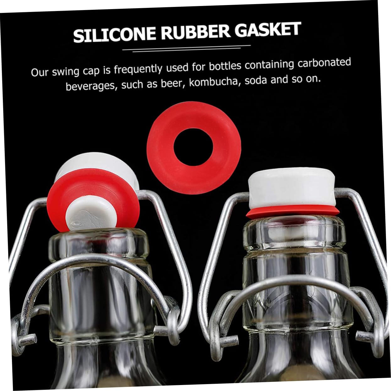 BRIGHTFUFU 10Pcs Bottle Gaskets Sealing Washers for Home Brewing Replace Bottle Gasket for Beer and Soda Sealing Air Tightness and Easy Installation