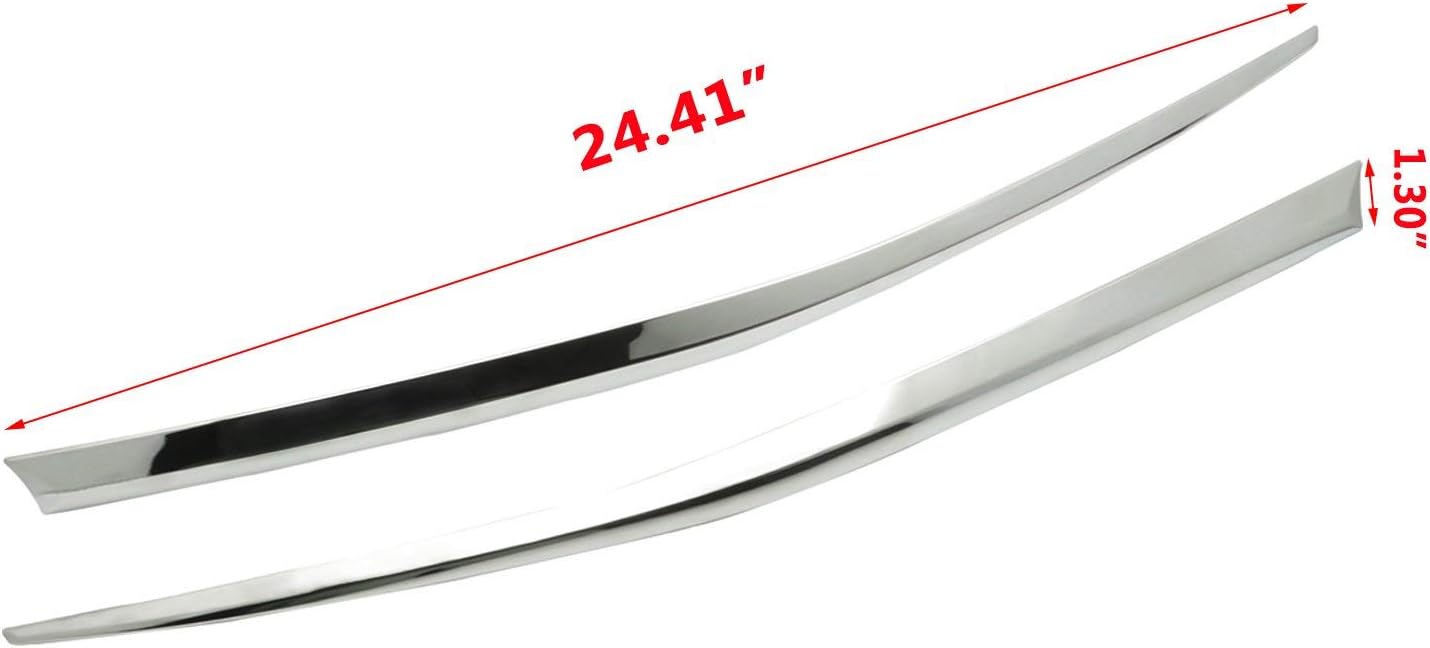 x xotic tech 2X Rear Trunk Tailgate Lid Panel Molding Cover Trim Guard Compatible with Mazda CX5 CX-5 2017 2018 2019 2020 2021(Chrome)