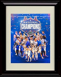Walter Clayton Jr - Florida 2025 Champs! Autograph Promo Print - Framed 8x10