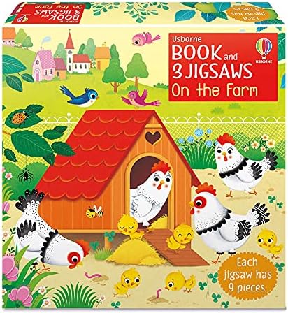 Amazon.com: On The Farm - Book & 3 Jigsaw Puzzles : Everything Else
