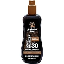 جل رش الذهب الأسترالي مع برونز فوري SPF 30 ، 8 أونصة | رطوبة وترطيب البشرة | الطيف العريض | مقاومة للماء | غير دهني | خالٍ من الأكسجين | خالٍ من القسوة