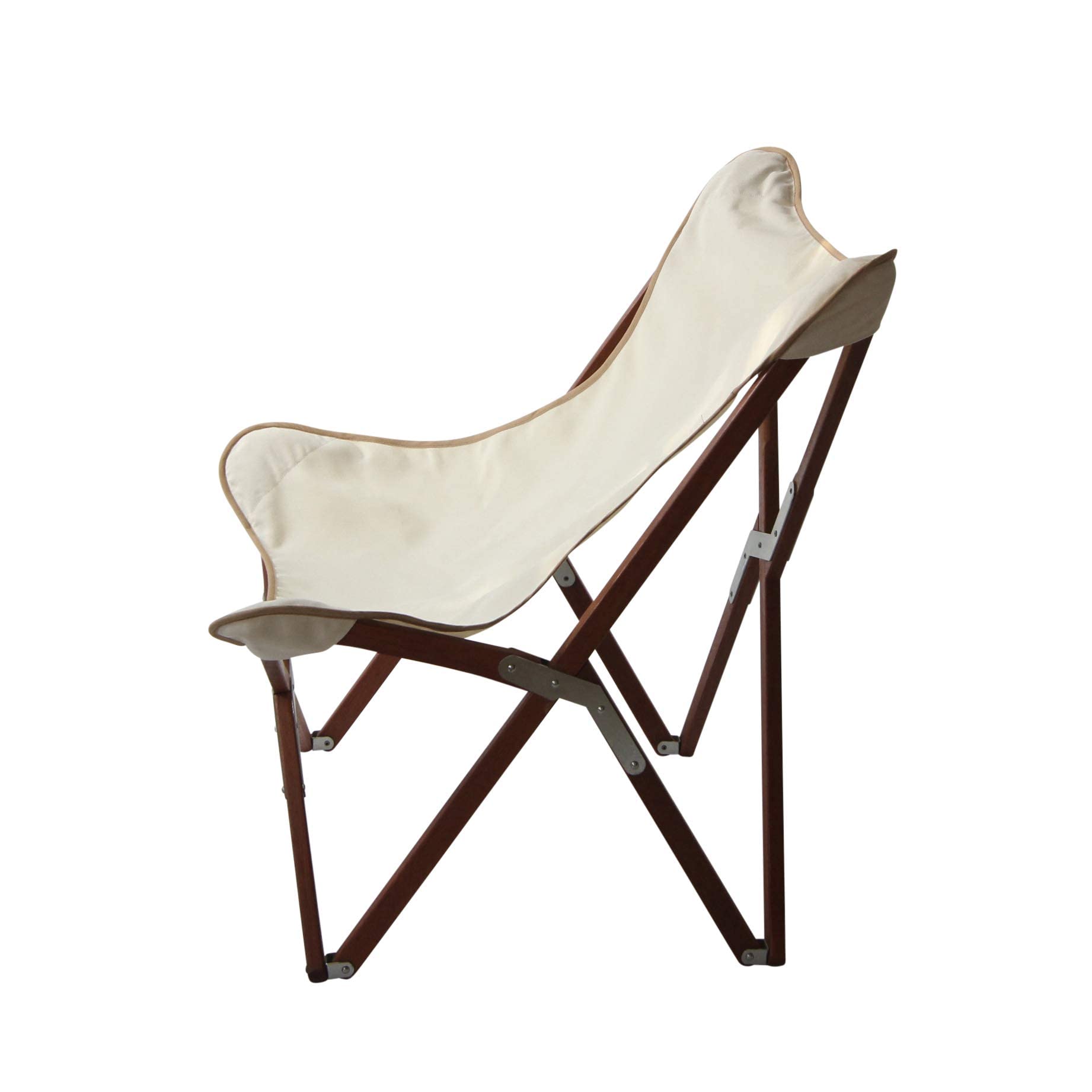 Pangean Butterfly Chair, Silla de madera dura fácil de plegar – Asiento portátil para playa, camping y patio – 34 pulgadas de alto x 23 pulgadas de ancho x 27 pulgadas de profundidad en 9