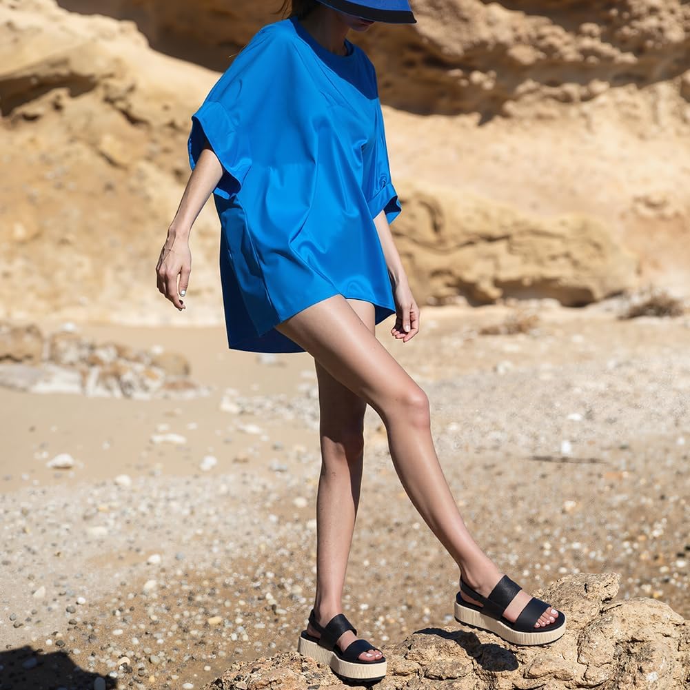 Lovee Cosee Platform Water Sandals for Women Chunky Wedge Lug Sole Comfortable Waterproof Summer Walking Beach Shoes - Image 3