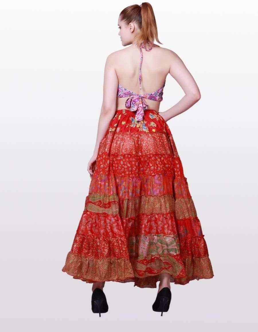 Wevez Women's Pack of 3 Tribal Style 7-Layer Skirt, One Size, Assorted - Image 4