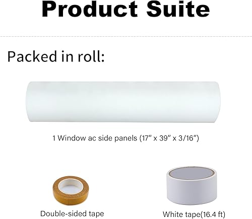 Miniatura 7 de Panel aislado lateral de aire acondicionado de ventana, paneles de aislamiento envolvente completo 1PIC, kit de sellado de ventana, aislamiento