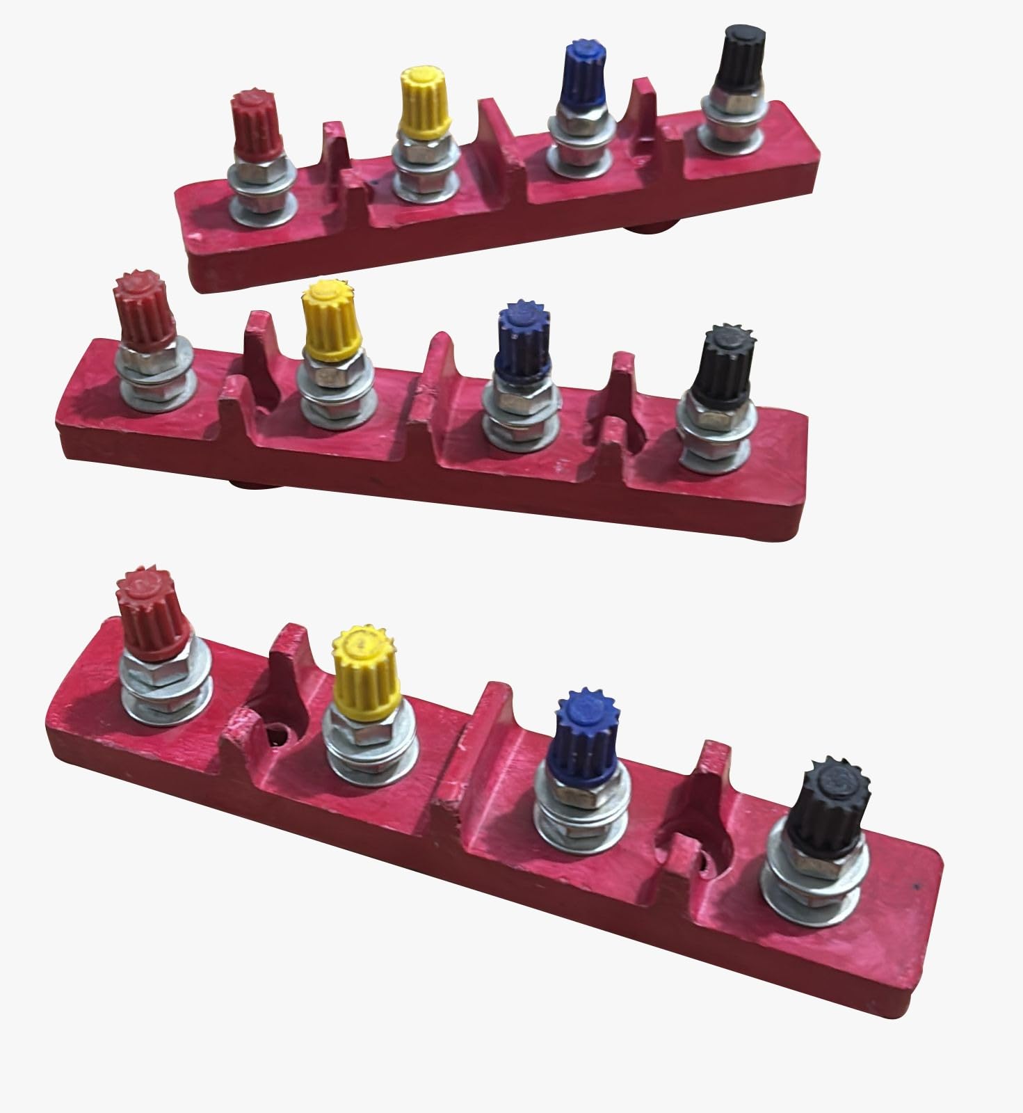 SELVO 100 Amp 4 Bolt Type TPN Bakelite Connector (Pack of 3) | Heavy Duty Electrical Terminal Connector | High Strength Insulated Power Distribution Block for Industrial & Commercial Use-image-10