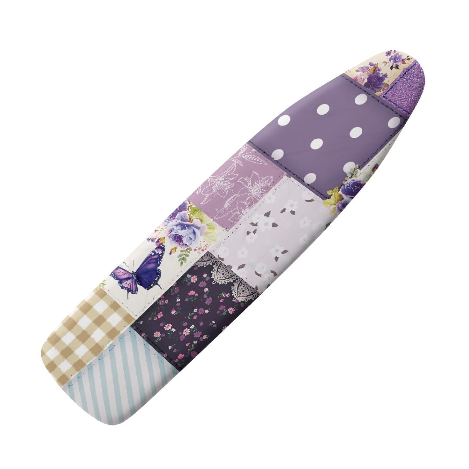 Ironing Board Cover 125X43 Purple Butterfly Padded Iron Board Cover With Elasticated, Easy Fit And Resists Scorching, Cord Binding & Stretch System