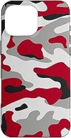 Vista 19 de red camo Print red and Black Camoflage Pattern Phone Case for iPhone 17