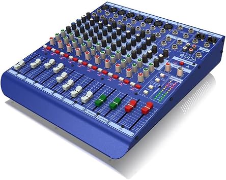 Midas DM12 12 Input Analog Live and Studio Mixer with Microphone Preamplifier, Bundle Turnstile Audio TAPH100 Headphones 2x H&A 25' XLR Cable | Includes headphones and two 25' XLR cables for recording, monitoring and connectivity