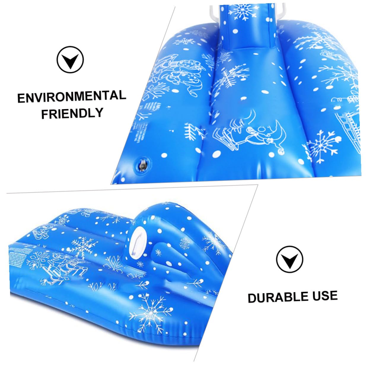 Alipis Radeau à Neige Gonflable Outil de Patinage sur Neige Bouée de Ski PVC Équipement de Ski Extérieur pour Garçon Fille