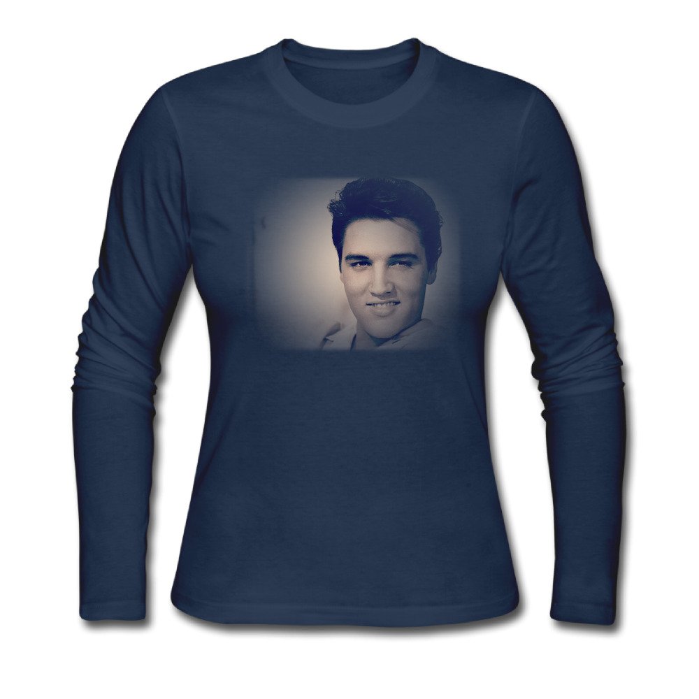 A99a91-a1 Women's Elvis Presley Logo-Graceland Long Sleeve Shirt Shirt.