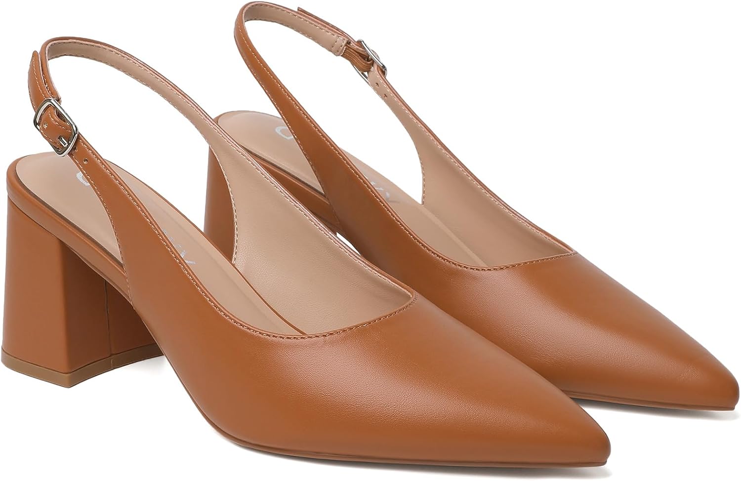 Mostrin Block Slingback Heels for Women Pointed Closed Toe Chunky Heels Office Work Shoes Women's Pumps for Business Casual - Image 7