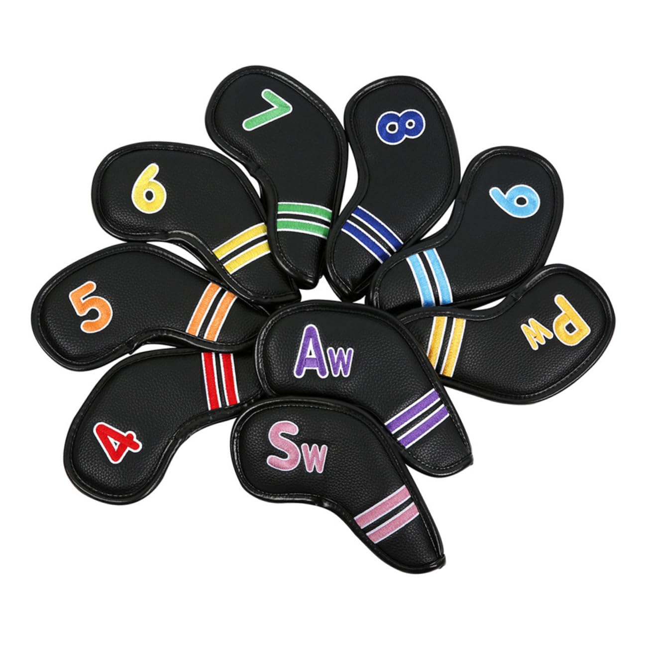 Housses de clubs de golf Cabilock : lot de 9 protections de putter et fers légères - 8