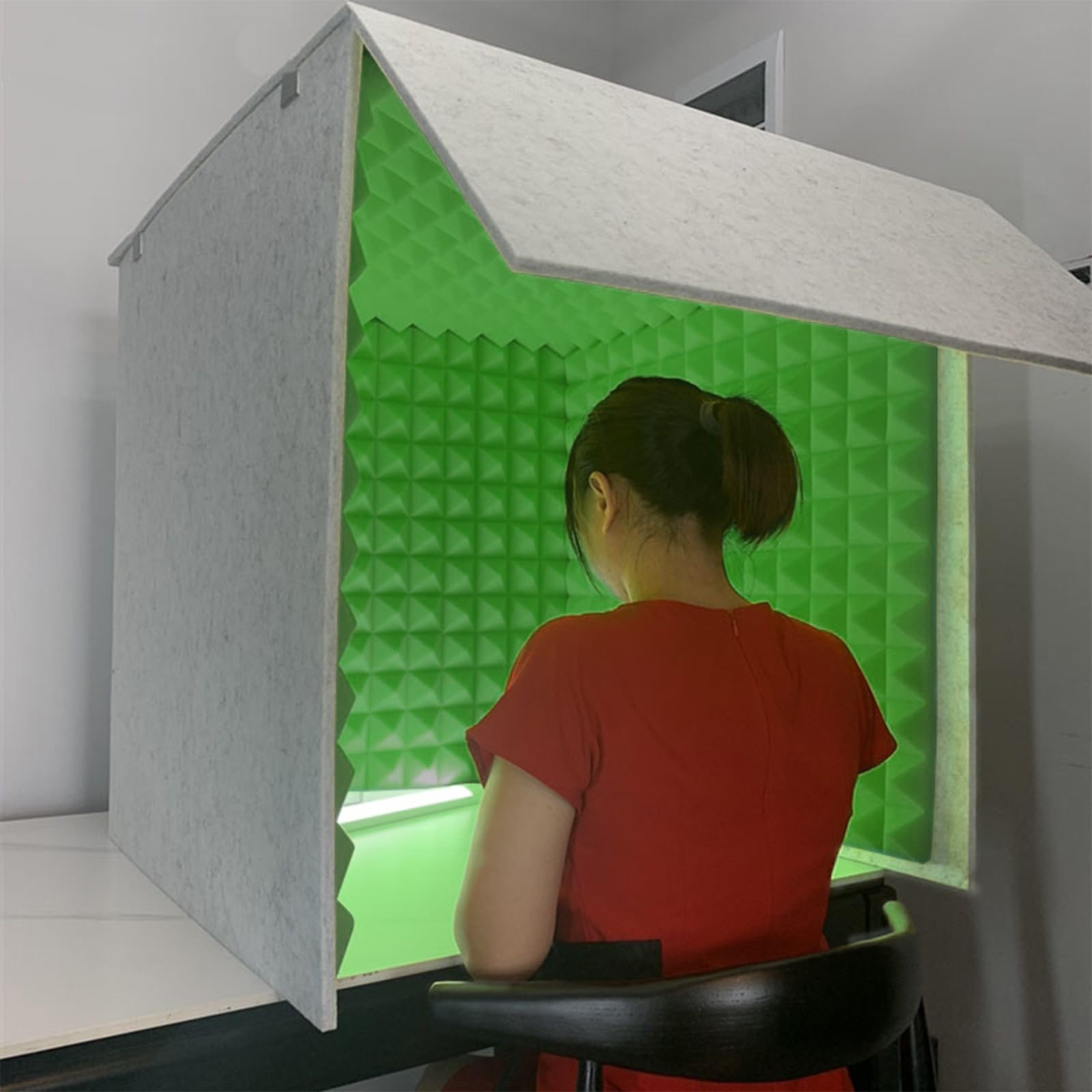 WORDFUN Portable Vocal Booth for Recording, Portable Sound Recording Shield Box, Sound Isolation Booth Room, Desktop Soundproof Cover, for Recording Studio, Podcasts, Singing, and Broadcasting