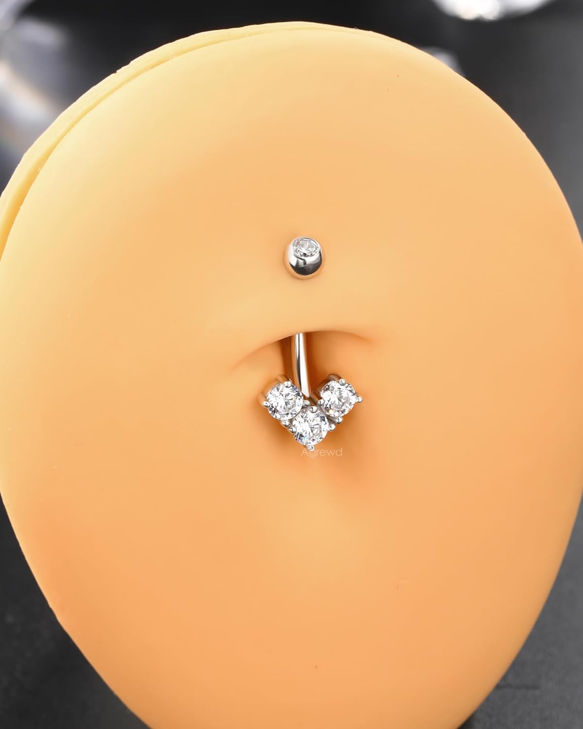 925 Sterling Silver Belly Button Rings 14G Heart Belly Navel Rings for Women Cute Navel Piercing Jewelry