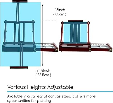 MEEDEN Portable Tabletop Easel for Painting: Artist Sketchbox