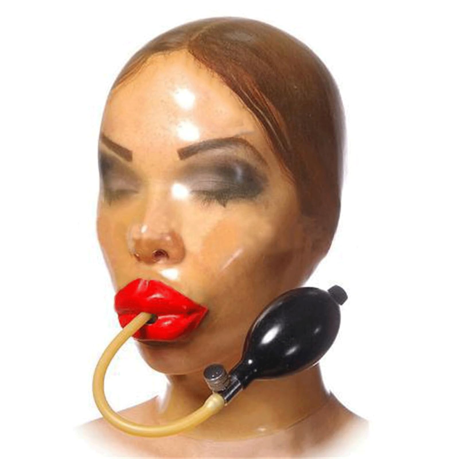 Masque en latex gonflable pour pimenter vos soirées de jeux de rôle en couple M
