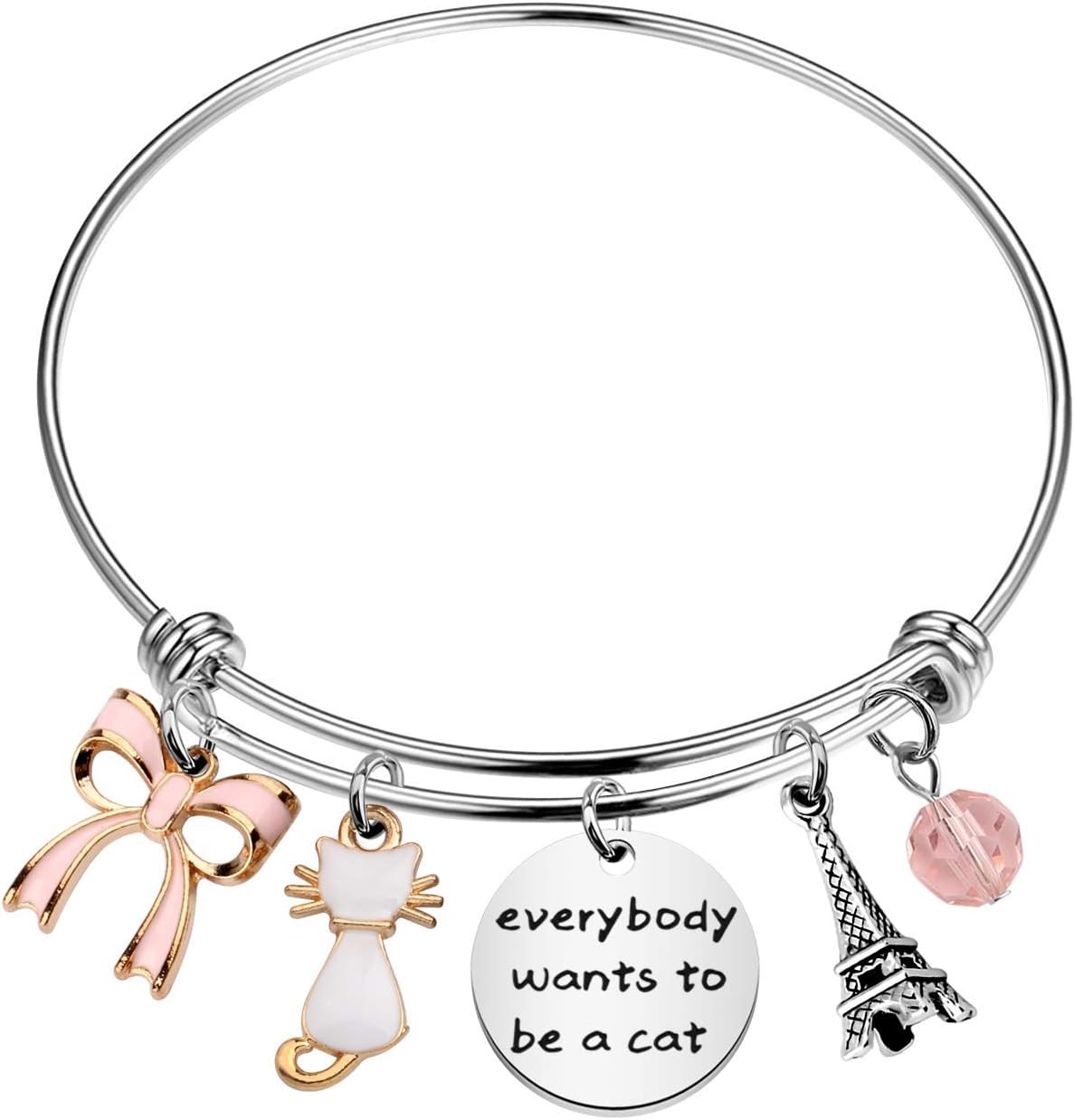 AKTAPCats Inspired Jewelry Cat Bracelet Everybody Wants to Be a C Gift for Comic Movie Lovers (Be a Cat Bracelet)