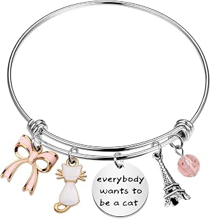 The Aristocats Inspired Jewelry Cat Marie Bracelet Everybody Wants to Be a Cat Gift for Comic Movie Lovers (Cat Marie Bracelet)