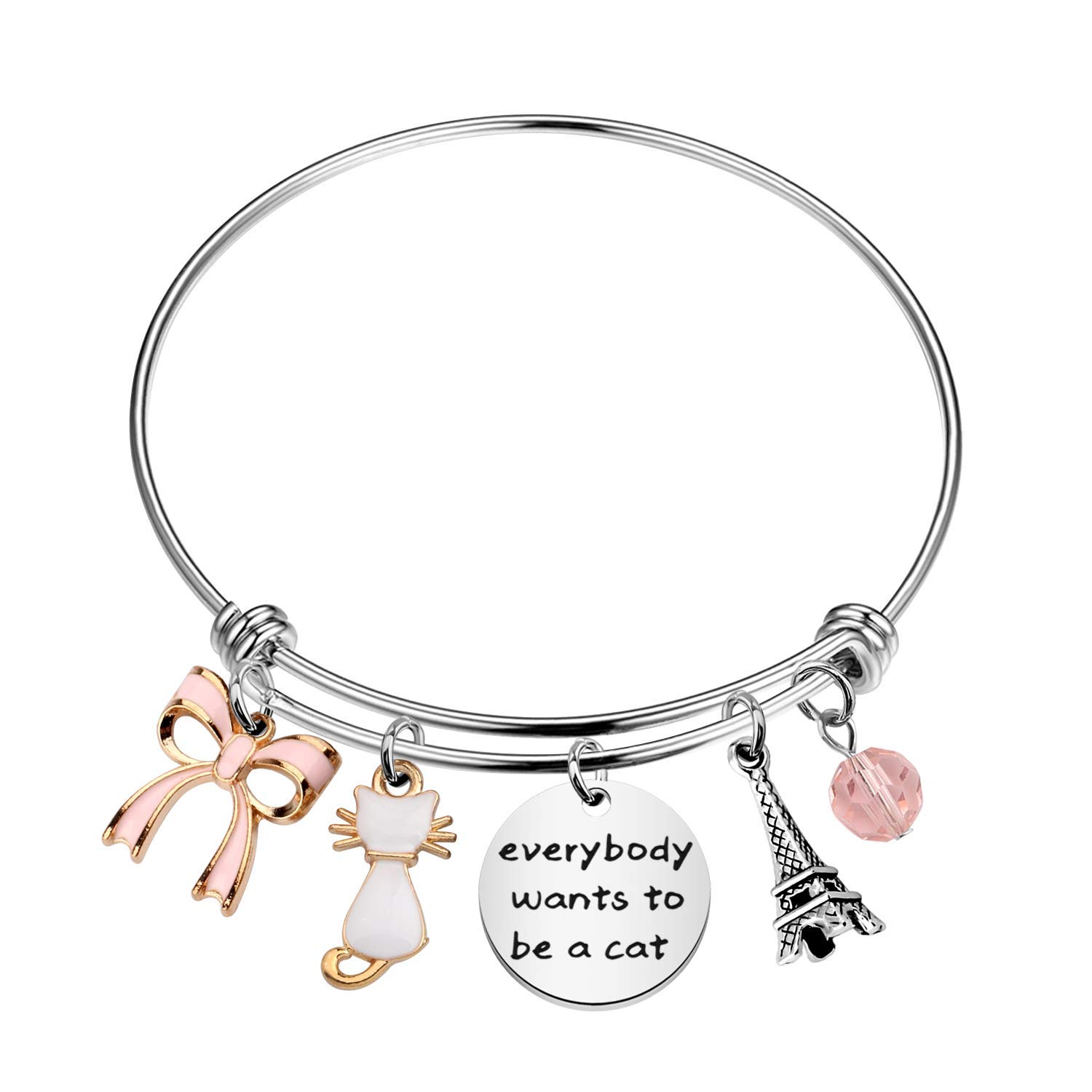 AKTAPCats Inspired Jewelry Cat Bracelet Everybody Wants to Be a C Gift for Comic Movie Lovers (Be a Cat Bracelet)