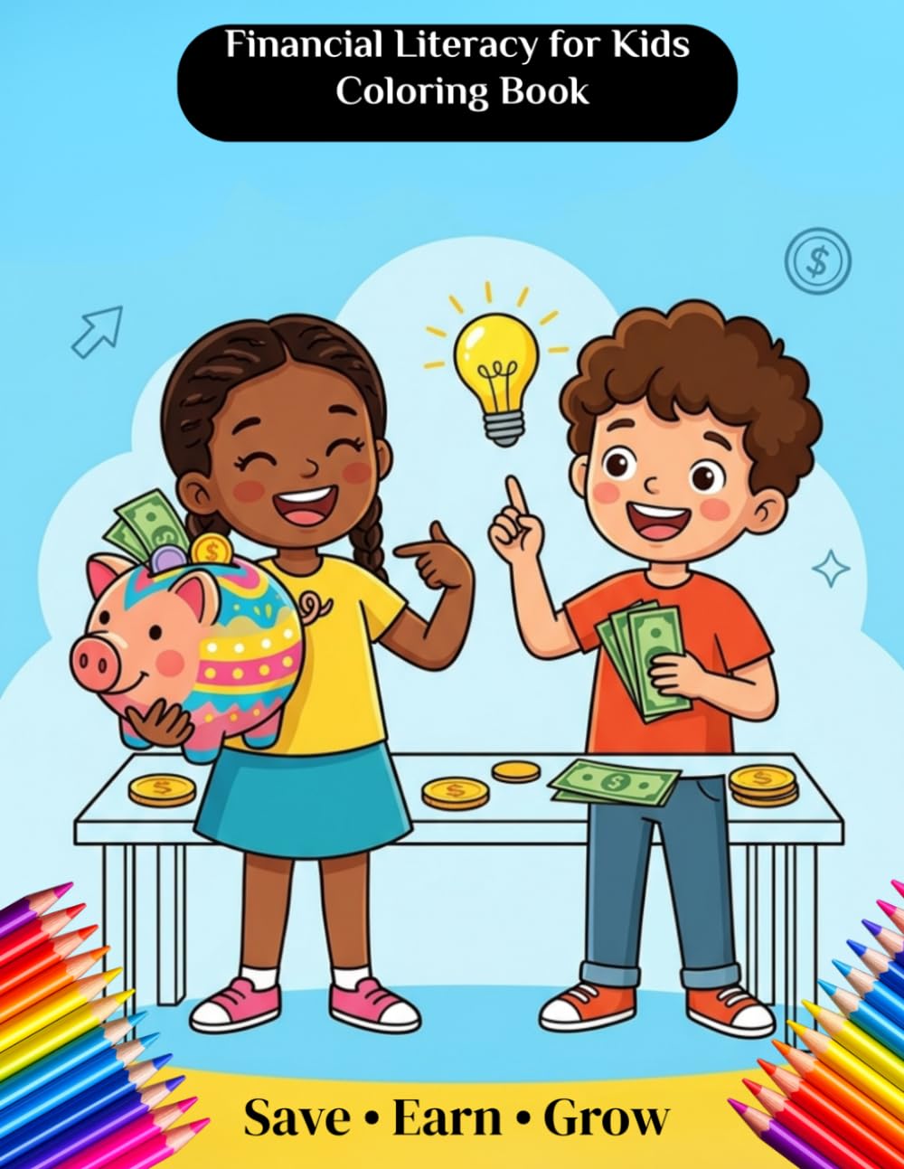 Financial Literacy for Kids: A Fun Coloring Book to Learn Saving, Earning, Smart Spending and Entrepreneurship