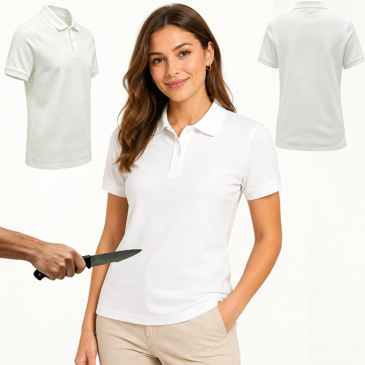 Camiseta De Protección De Nivel 5 para Mujer Black-XL | Chaleco Anticorte Y Antipunción De Nivel 3, Polo Antipunción De Nivel 4, Equipo Protección Personal Elegante Y Discreto