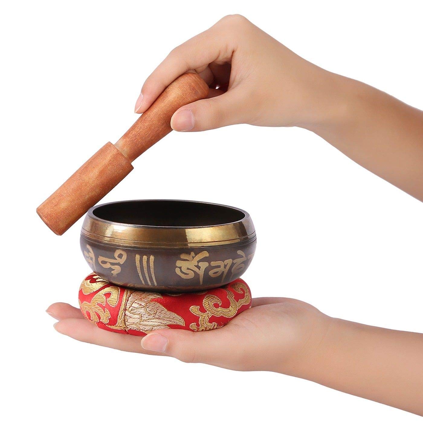 Klankschaal Shanti goudkleurig - 1050-1250 g; 20-21 cm - Mindful Winkel