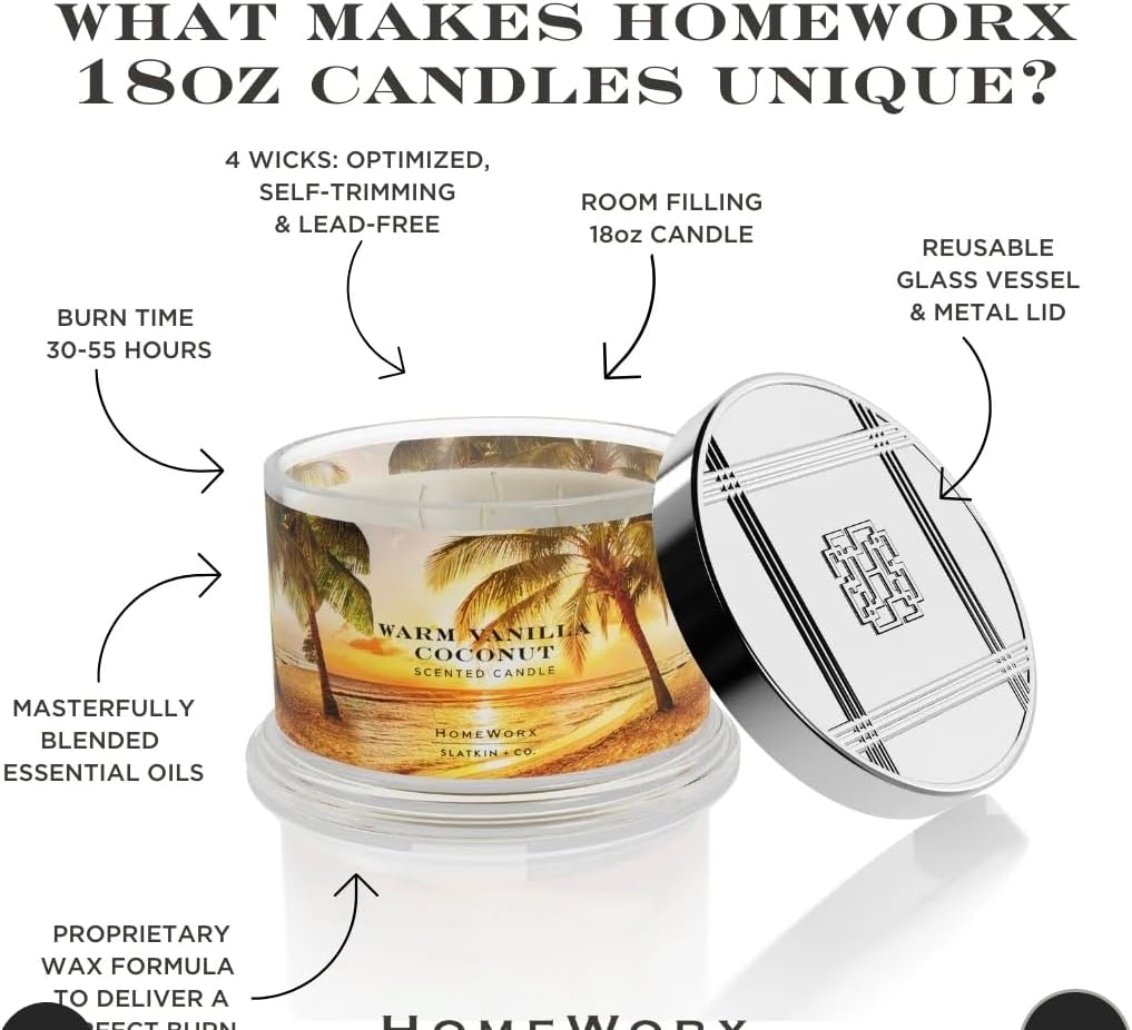 Coconut Vanilla Warm Aroma by HomeWorx by Slatkin + Co.