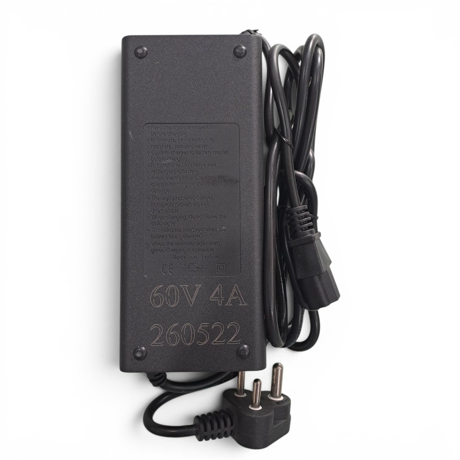 Electric Scooter Charger 60V 4AMP for Lead Acid Batteries, Graphene, 5 Battery Scooter, with4 Meter Wire, with Percentage Screen, AUTO Cutoff Feature.-image-10