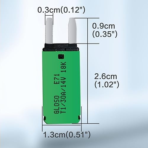 Miniatura 2 de DC 10 piezas 30 Amp auto reset ATM Mini disyuntor (10A-30A) Kit surtido de fusibles de cuchilla para barco, marina, RV, yate, batería, remolque,