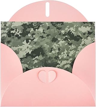 Army Digital Camouflage Greeting Cards with Envelopes 4 X 6 in Blank Birthday Card with Envelopes, Beautiful Thank You Cards Blank Note Card for All Occasions