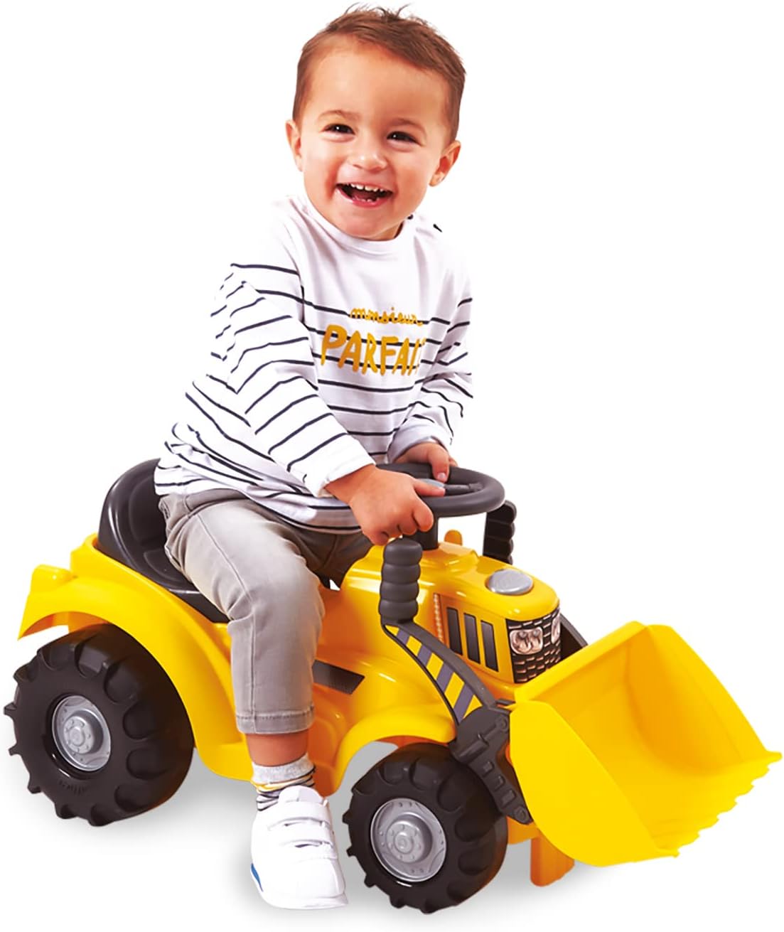 Ecoiffier 497 Tracto Excavator Carrier JOUETS ECOIFFIER-497-Ride-on Shovel-Outdoor Game for Children-12-36 Months-Origin France Guarantee, Yellow