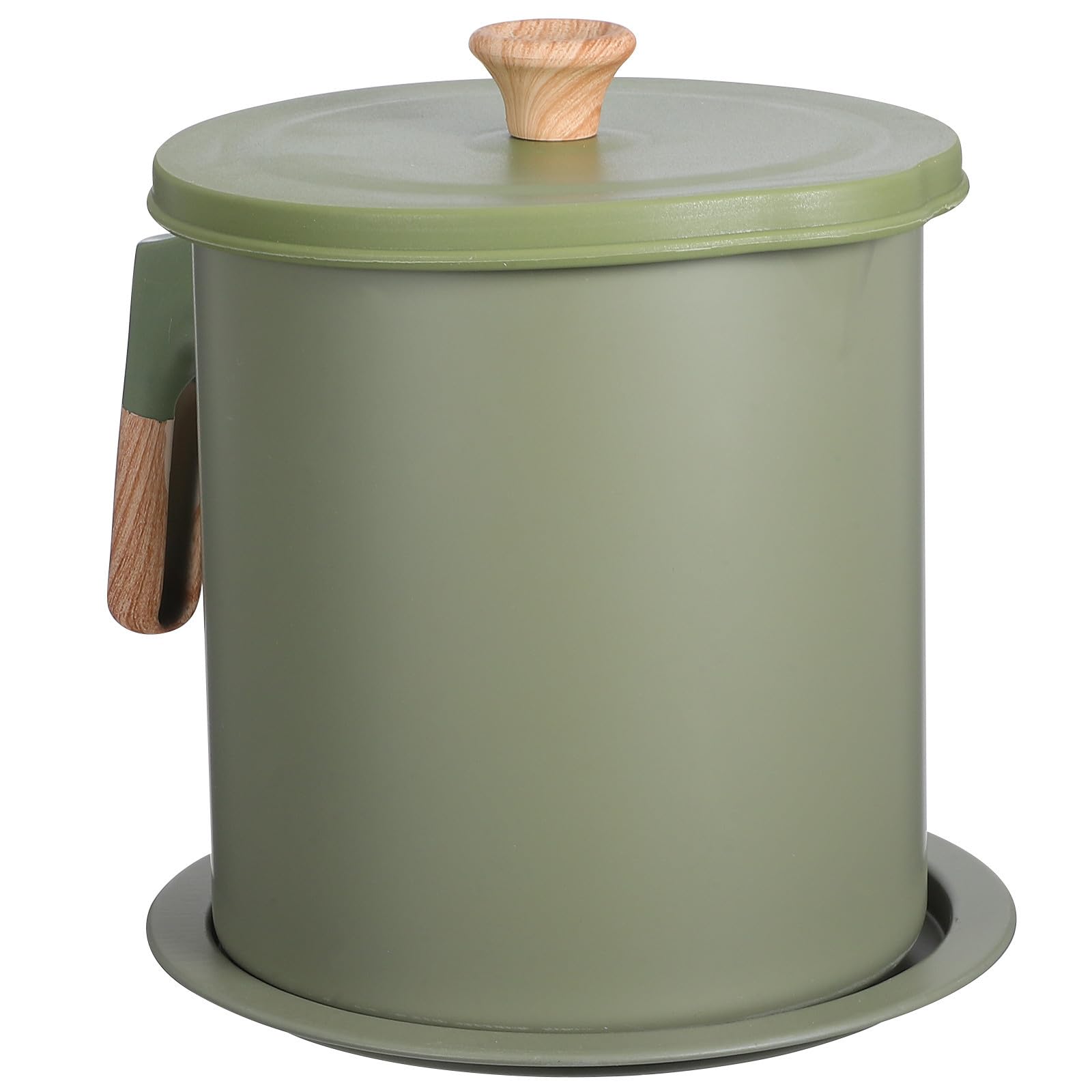Recipiente para grasa de acero inoxidable de 1.4l con colador de malla fina para tu cocina