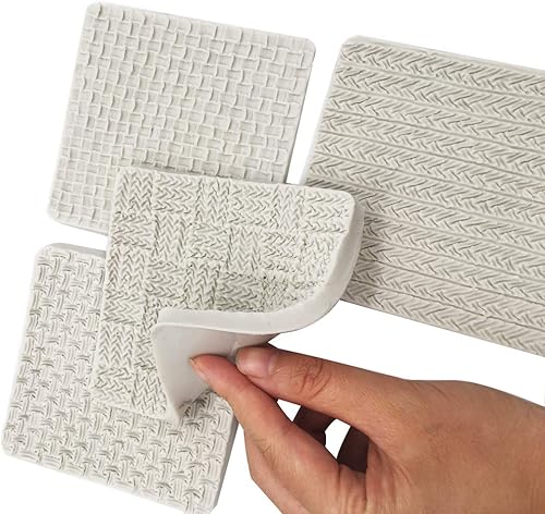 Miniatura 5 de Tapete de impresión de fondant, diseño de textura de suéter, suministros de decoración de pasteles de silicona para cupcakes, decoración de pasteles