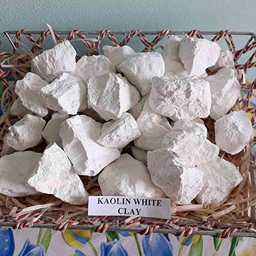 White Kaolin Edible Clay, (4 Oz) Chunks Natural for Eating