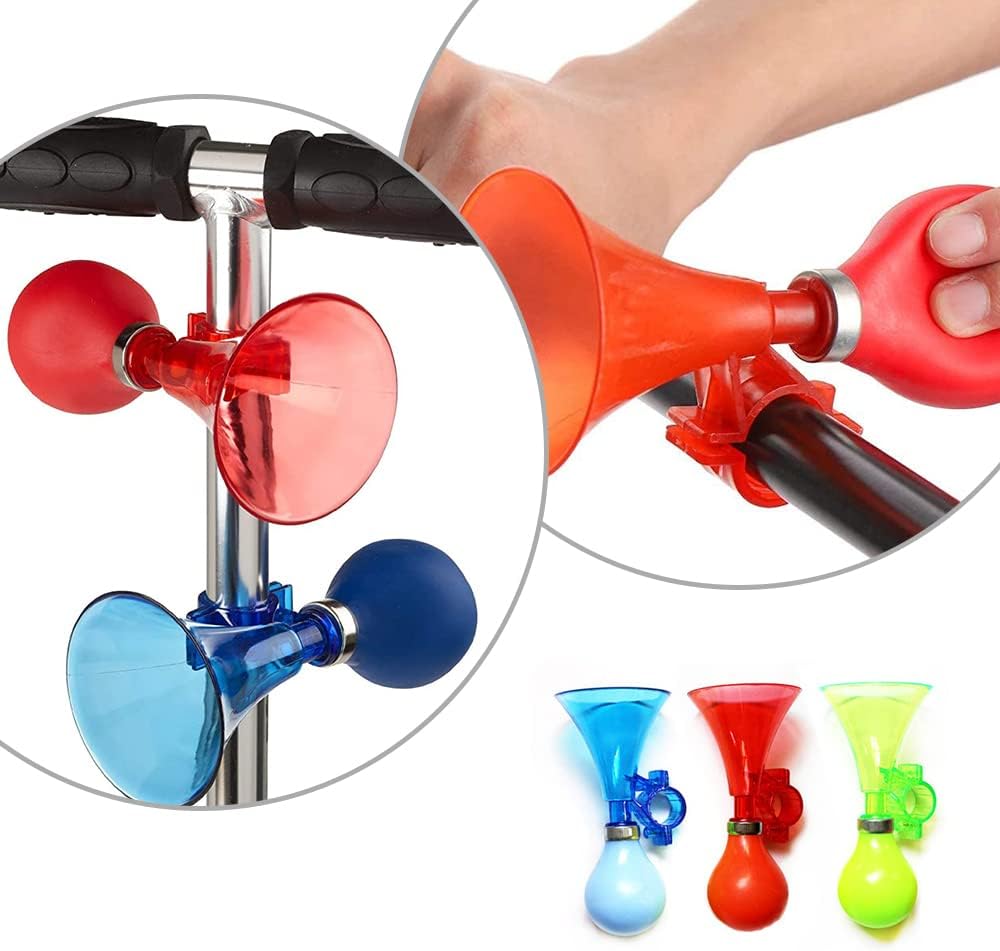 3 Pcs Manually Bike Bugle Loudspeaker Siren Hooter Snail Air Horn Kids Bicycle Horn for Kids Children Bicycle Bike