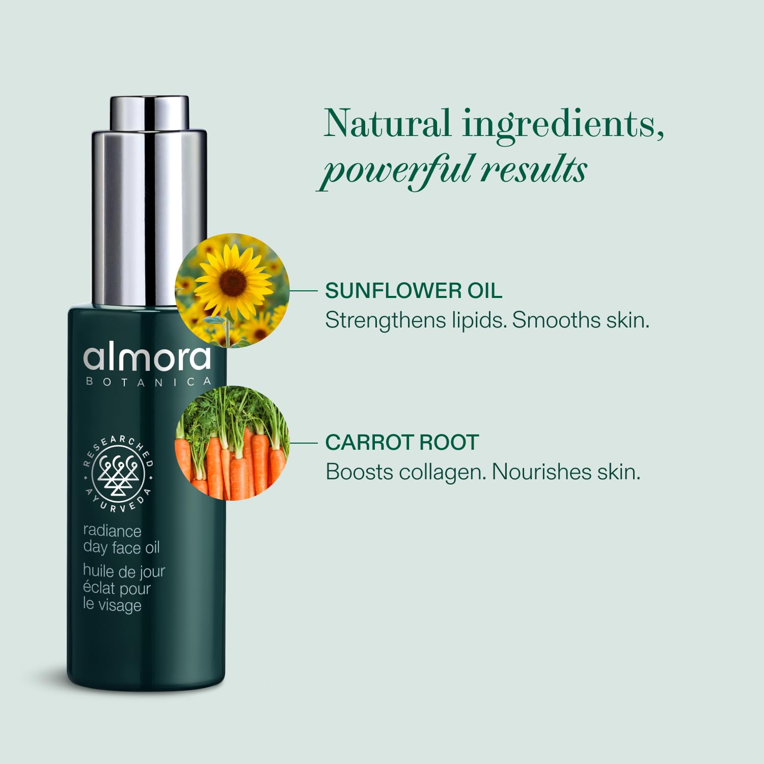 Radiance Day Face Oil 15mL | Hydrating & Brightening Facial Oil for Glowing Skin | Lightweight, Non-Greasy Formula with Sunflower Oil & Beta Carotene | Natural, Vegan Skincare - Image 2