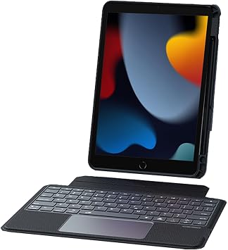 Detachable Keyboard Case for iPad 9th/8th/7th 10.2 inch, iPad Air 3rd Gen 10.5" 2019, Pro 10.5" 2017, Magnetic Wireless Bluetooth Keyboard, Smart Keyboard Case with Back-lit and Pen Holder,Black