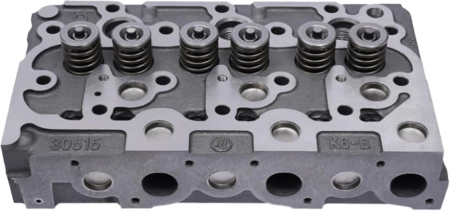 Cylinder Head Compatible for Kubota D1402 Engine (Complete Cylinder Head, Type A: with hole)