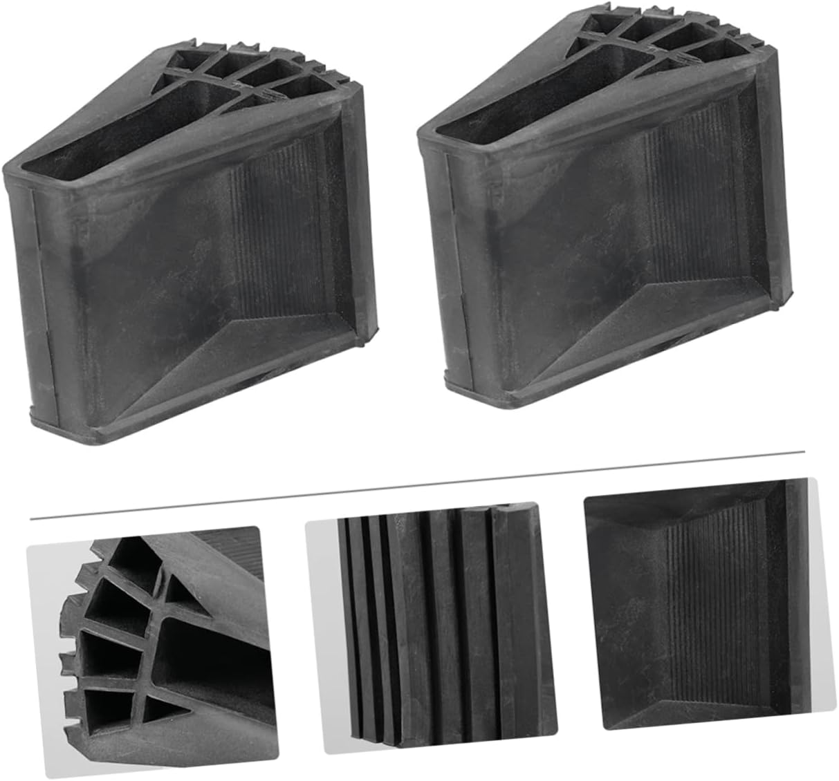ARTIBETTER 8pcs Non-Skid Ladder Feet Protective Pads for Folding Ladders Wear-Resistant Non- Leg Protectors Easy Installation Stable - Design for Enhanced Safety