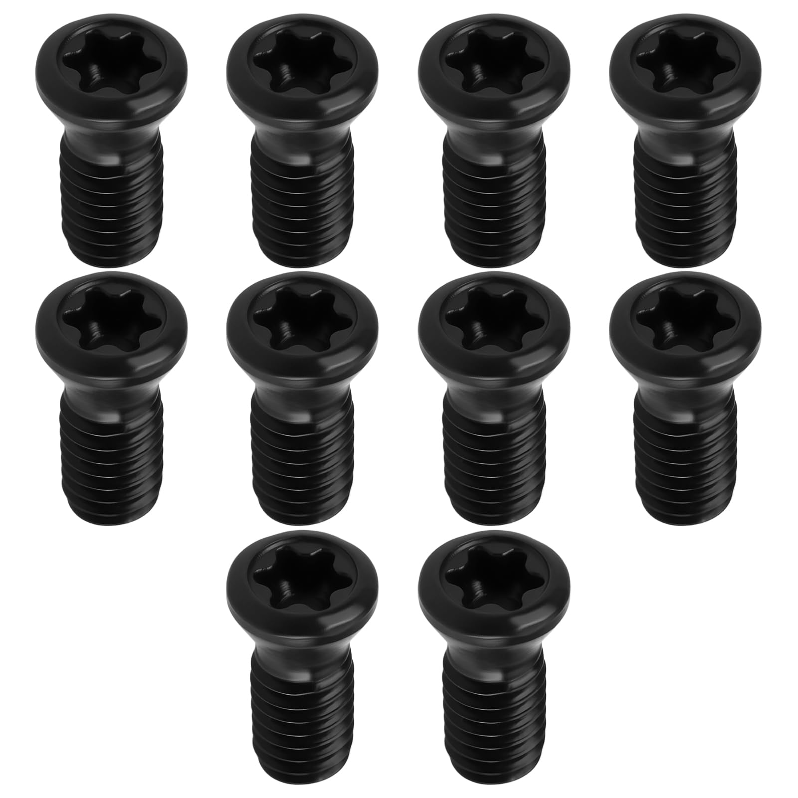ECSiNG 10x Black Carbon Steel Torx CNC Screw M4x10mm T15 12.9 Grade for Carbide Insert Replacement