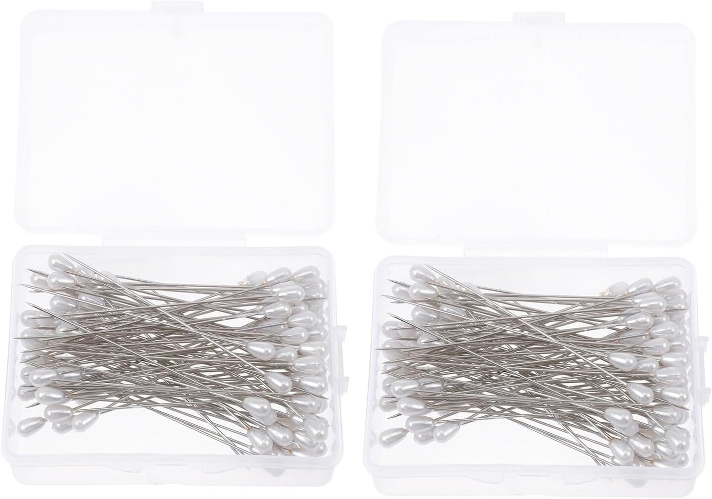 Pearl Head Straight Pins DIY Corsage Sewing Locating Pins for Wedding Decoration White Pearl 5x75mm 200pcs Set Craft Embroidery Dressmaking Tools