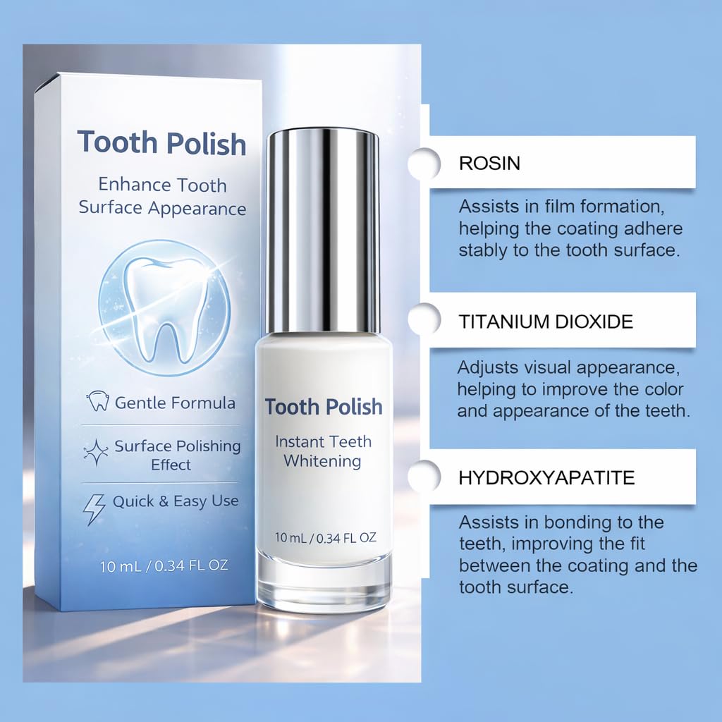 SmileFitPro Tooth Polish, Tooth Whitening Paint - Instant White Teeth, Gentle & Safe Formula, Simple & Portable White Paint for Teeth - Regain Confident Smile (2)